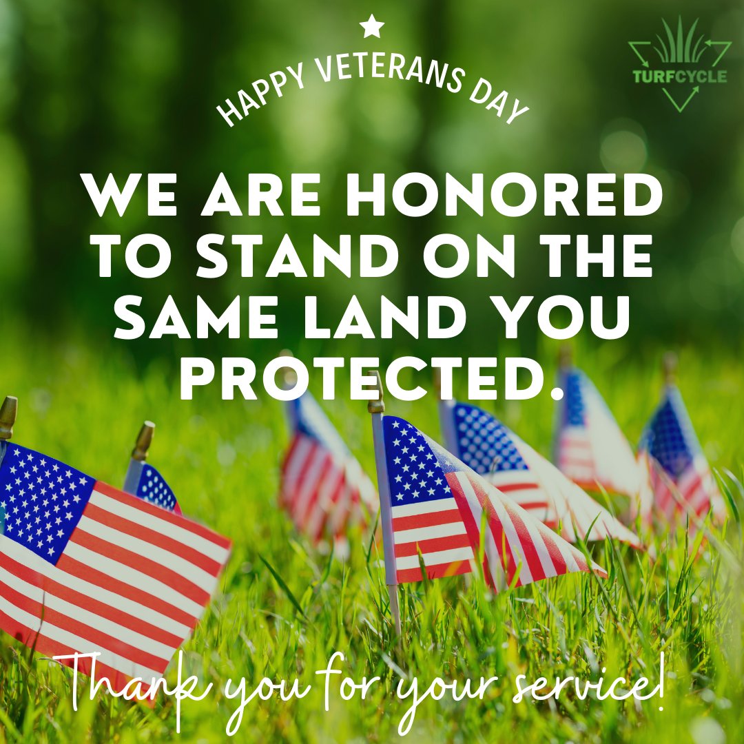 TurfCycle's tweet image. Happy Veterans Day from all of us at TurfCycle. Thank you for your service!
