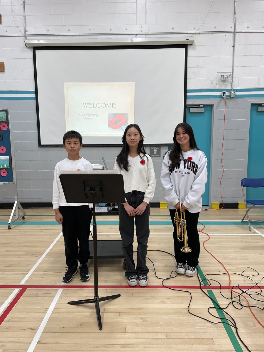 stevescyclones's tweet image. Amazing MCs and trumpet player for our Remembrance Day assembly #sd38learn
