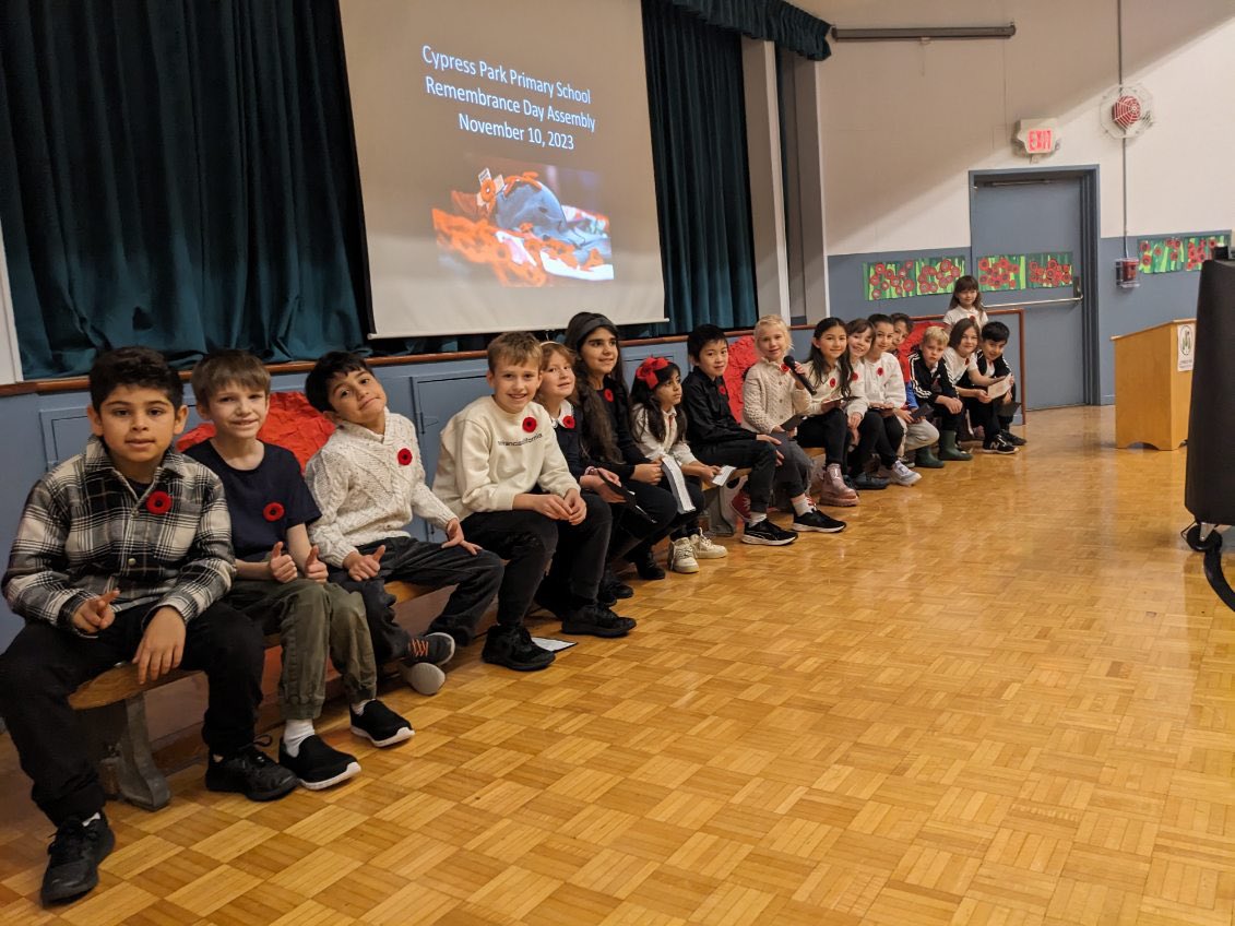mrs_hulme's tweet image. A beautiful Remembrance Day assembly led by the Grade 3’s @cypressparkwv today.