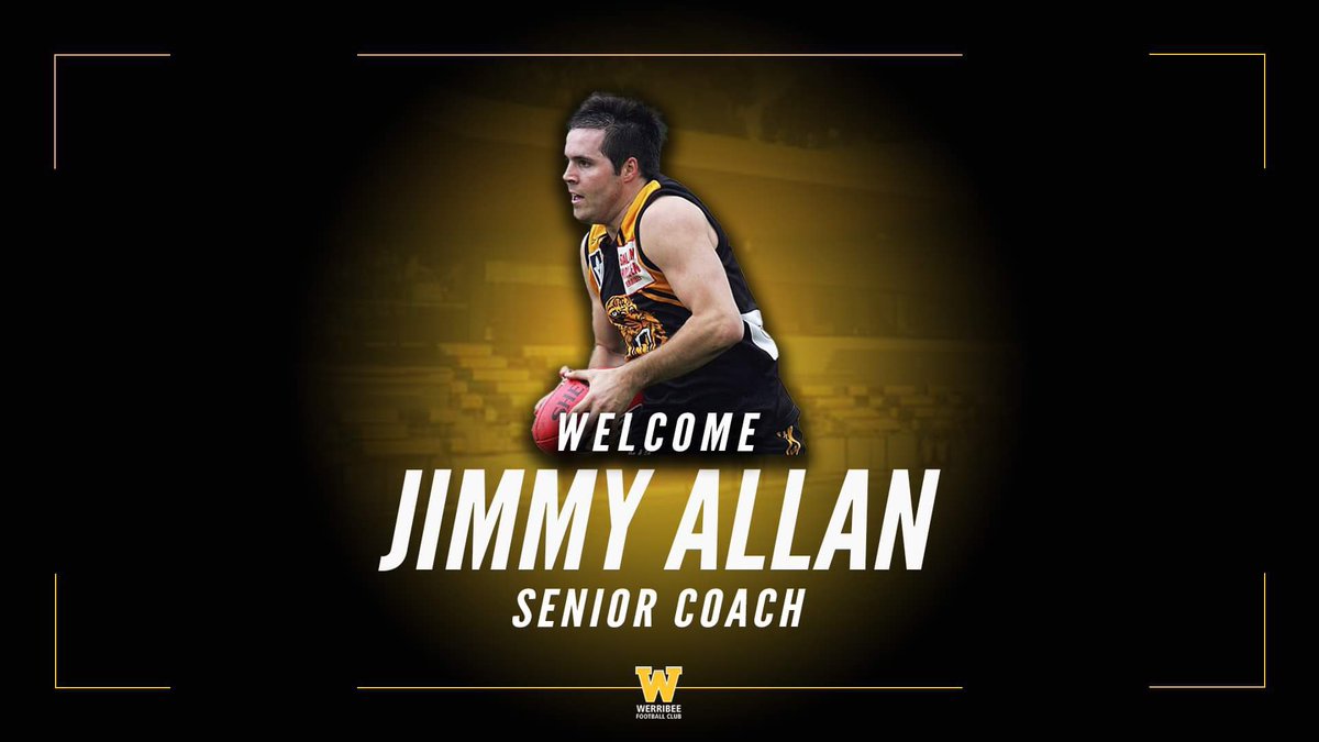 WerribeeFC's tweet image. Werribee Football Club is delighted to announce its has filled its two vacant football positions.

We’re thrilled to welcome Jimmy Allan as senior coach and Ash Collins as football manager.

FULL ARTICLE ➡️ werribeefc.com.au/news/810-new-c…

⚫️🟡 #LeaveYourMark