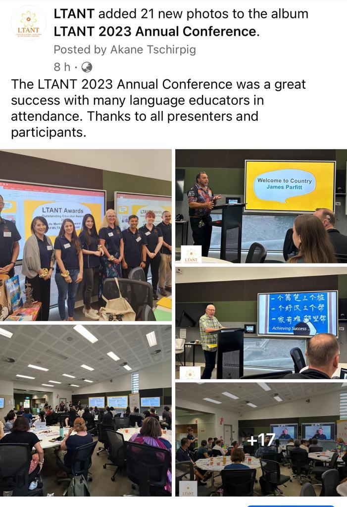 A big thank you to everyone who was involved in the 2023 LTANT Conference, both presenters and attendees 😊