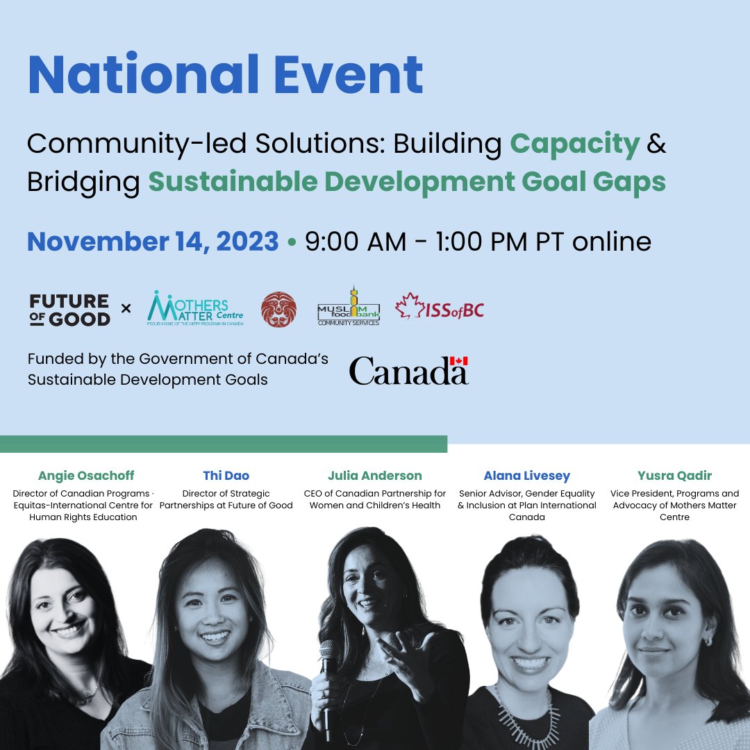 Introducing the 2nd set of speakers for the Mothers Matter Centre's National SDG Event:  

Register to attend "Community-led Solutions: Building Capacity and Bridging Sustainable Development Goal Gaps" on November 14, 2023 from 9:00 AM - 1:00 PM here: greenvelope.com/event/national…