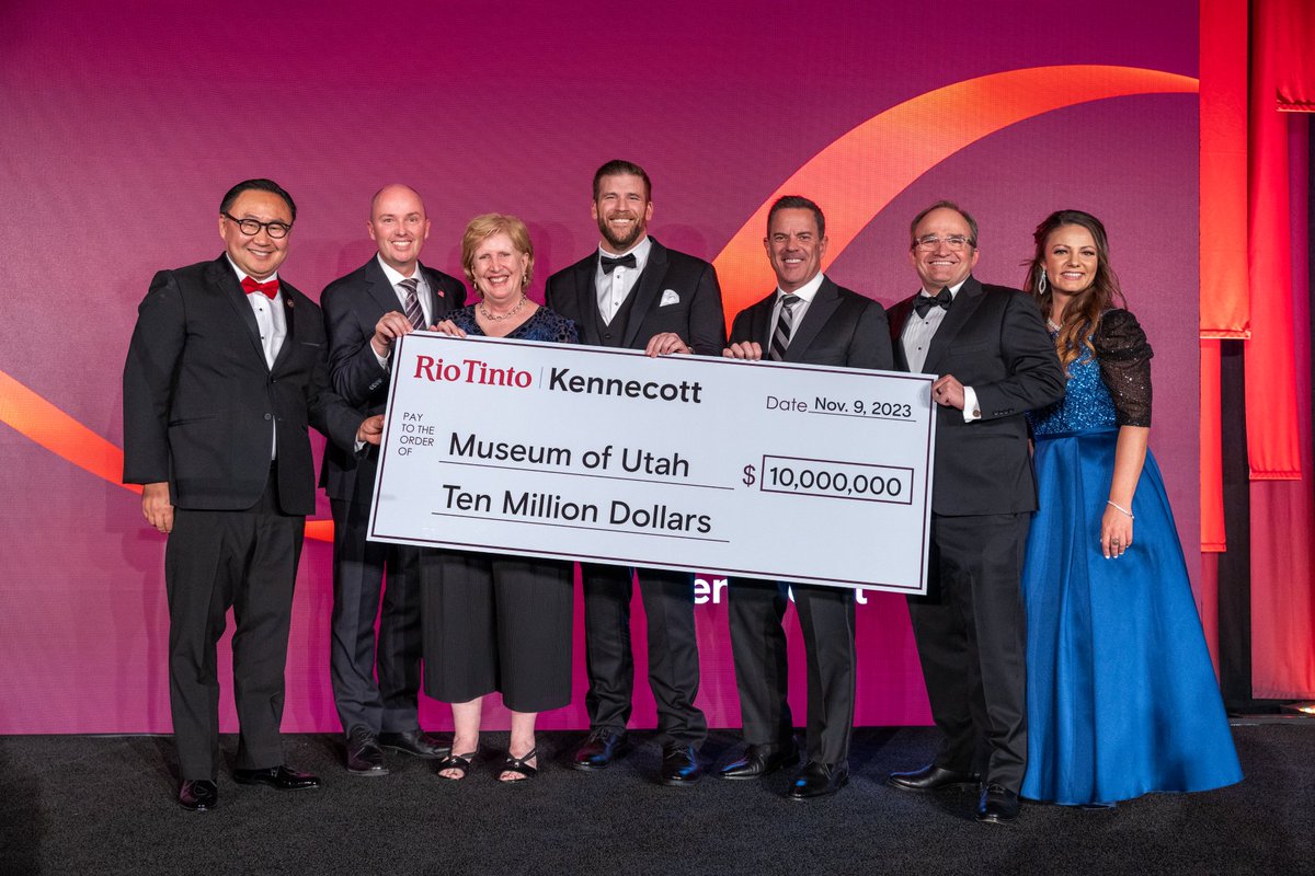 kennecottutah's tweet photo. The celebrations are never-ending! As we mark our 120th anniversary, we are pleased to gift $10 million to the Museum of Utah, the first-ever state history museum.
#Mining #Copper #Kennecott120 #KennecottProud #History #Utah #StateOfUtah https://t.co/2FnyLyW2bk
