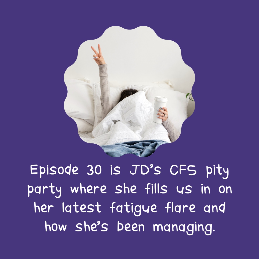 NoBrainTheSame's tweet photo. Dive into Episode 30 where JD pulls back the curtain on her recent CFS struggles and hosts herself a little pity party. With no frills and no filter, Jacinta gives you a front-row seat to her mental and physical health spiral with the latest fatigue flare. https://t.co/LwAVBo5RGG