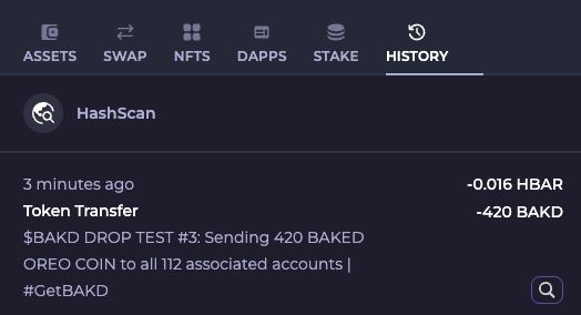 HELDiWanKenHODL's tweet photo. 👇 Did you get $BAKD tonight❓

🛫 Time to complete #airdrop: < 30s ⌛️

🛫 Wallets that received 420 $BAKD: 112 ✅

🛫 Cost to complete the airdrop on @Hedera: $0.10 💚

#GetBAKD #BakedOreoCoin #CryptoMemes #HBAR @Orion60863459 #BakedOreoBudz #CookingNow #JustAssociateIt 🔥 https://t.co/DukITZwmZH