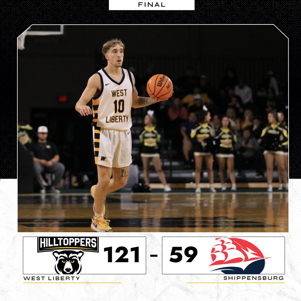 .<a href="/WLU_Hoops/">West Liberty Hoops</a> take care of business in the season opener, winning by 62 over Shippensburg‼️

#GoWLU | #TopperNation
