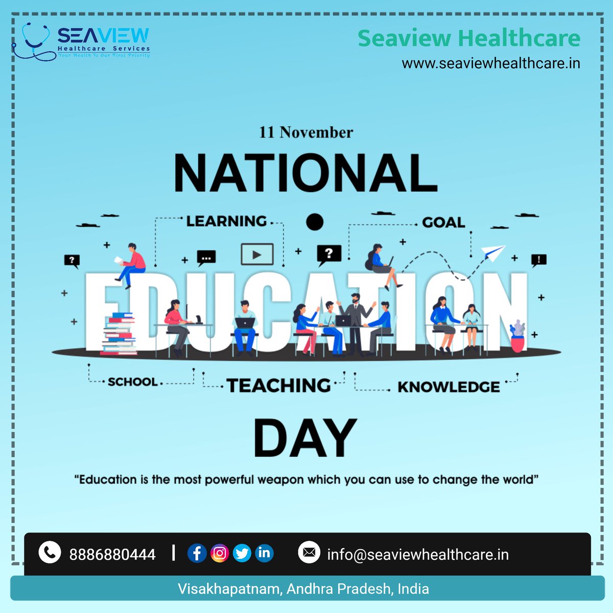 Seaview Healthcare (@seaviewhealth) on Twitter photo “Educationists should build the capacities of the spirit of inquiry, creativity, entrepreneurial and moral leadership among students and become their role model.”
.
.
#nationaleducationday #education #educationday #maulanaabulkalamazad
.
Follow us <a href="/SeaviewHealth/">Seaview Healthcare</a> “Educationists should build the capacities of the spirit of inquiry, creativity, entrepreneurial and moral leadership among students and become their role model.”
.
.
#nationaleducationday #education #educationday #maulanaabulkalamazad
.
Follow us <a href="/SeaviewHealth/">Seaview Healthcare</a>