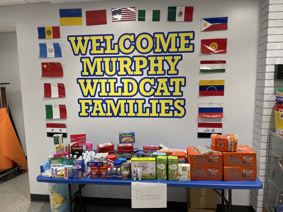 PTO Movie Night! Thank you to our Murphy families who brought in items to support our Veterans.