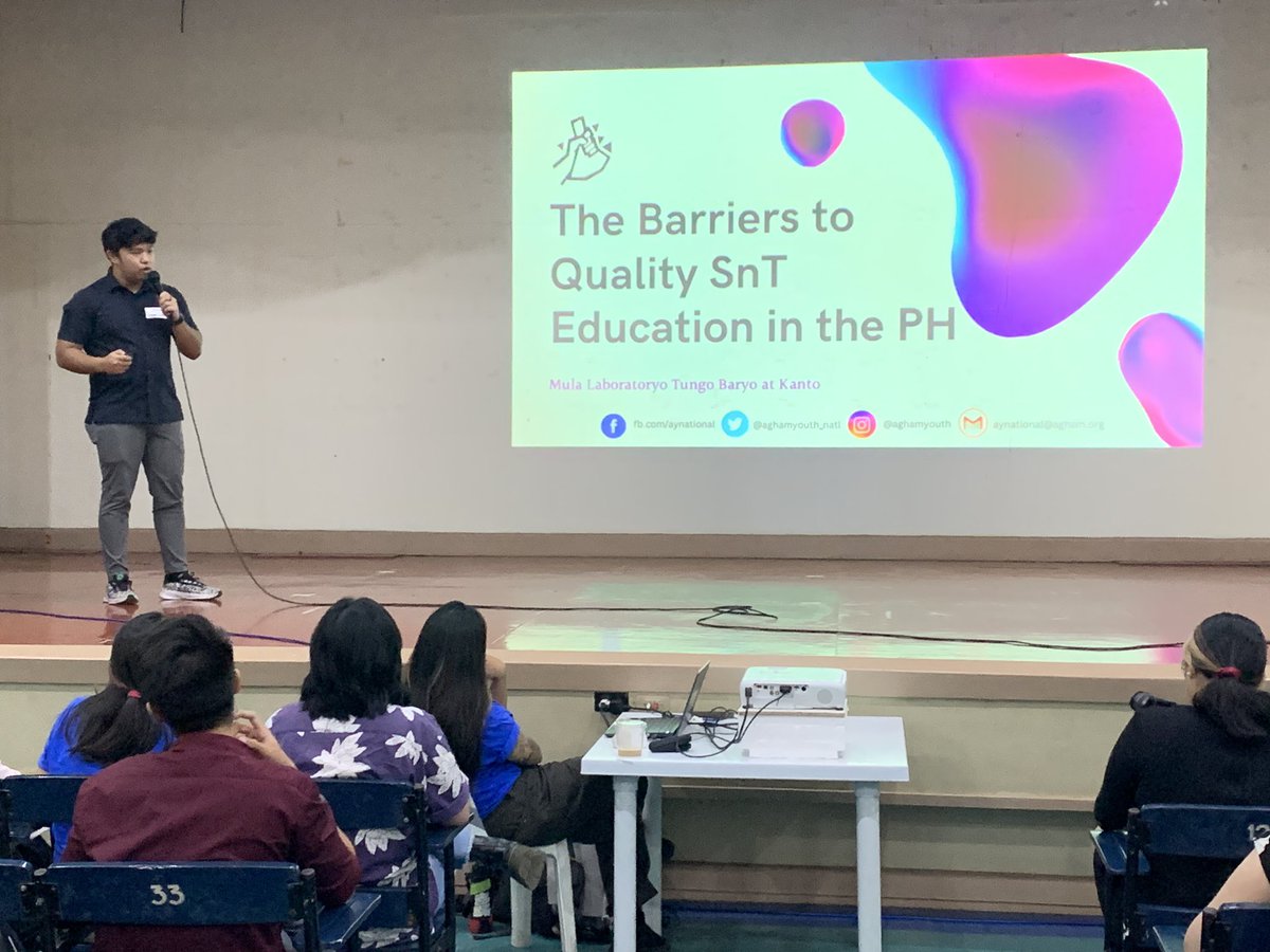 kim1n4o's tweet photo. Ardee Guerrero of Agham Youth, an electrical engineering graduate, dissects the barriers to quality STEM education in the country
@ 1st National People's Science Summit
#FromLabToStreets
#ScienceForThePeople https://t.co/3gvmeLvhim