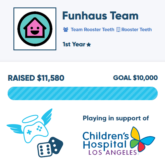 One big 'THANKS Y'ALL!!!' from the bottom of our hearts. We blew past our fundraising goal twice over the span of four hours, and that's all because of you. The silly thing is that this was just an appetizer to the craziness that starts tomorrow at 10AM CT with @roosterteeth!!