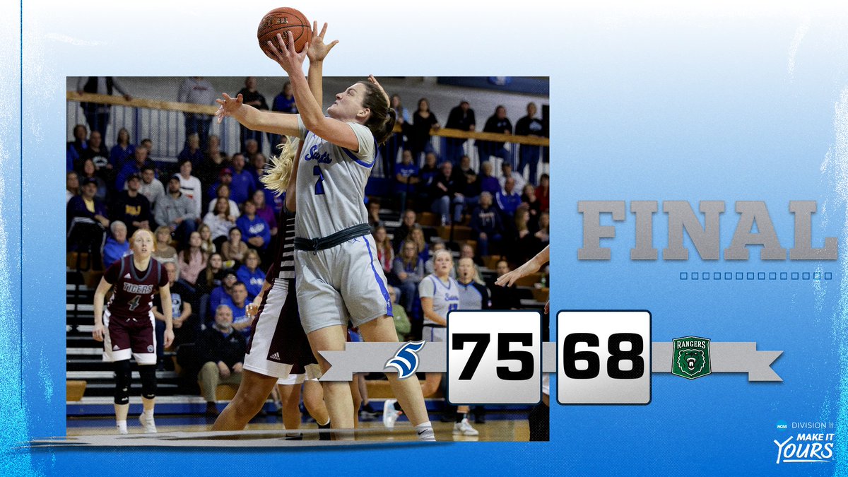 Women's basketball secures their first DII win of the season over Wisconsin-Parkside, 75-68.

#LetsGoSaints