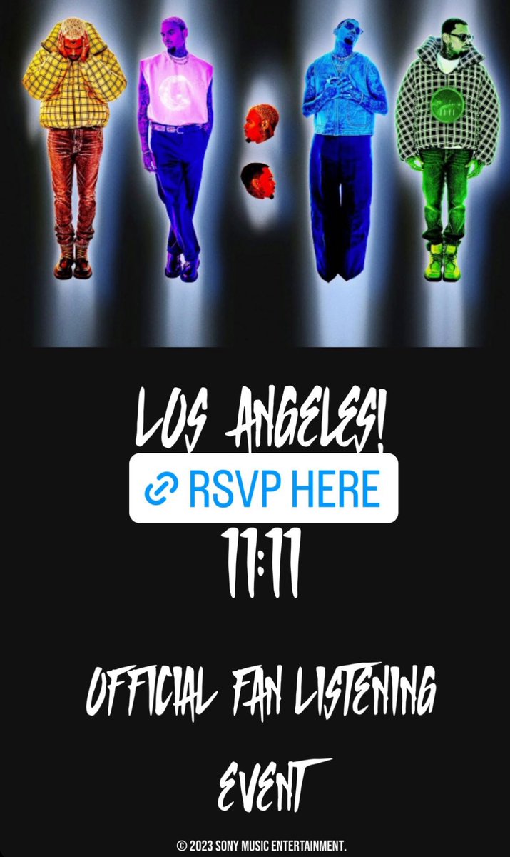 An official fan listening event for “11:11” is taking place in LA. 🔗: forms.sonymusicfans.com/campaign/chris…
