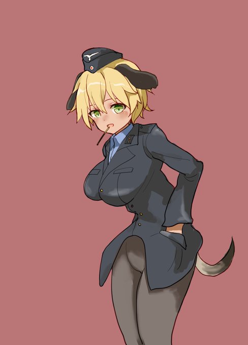 #ヴァルトルート・クルピンスキー生誕祭2023 #w_witch 
 ポッキーゲームでの勝負を挑んでくる偽伯爵。 