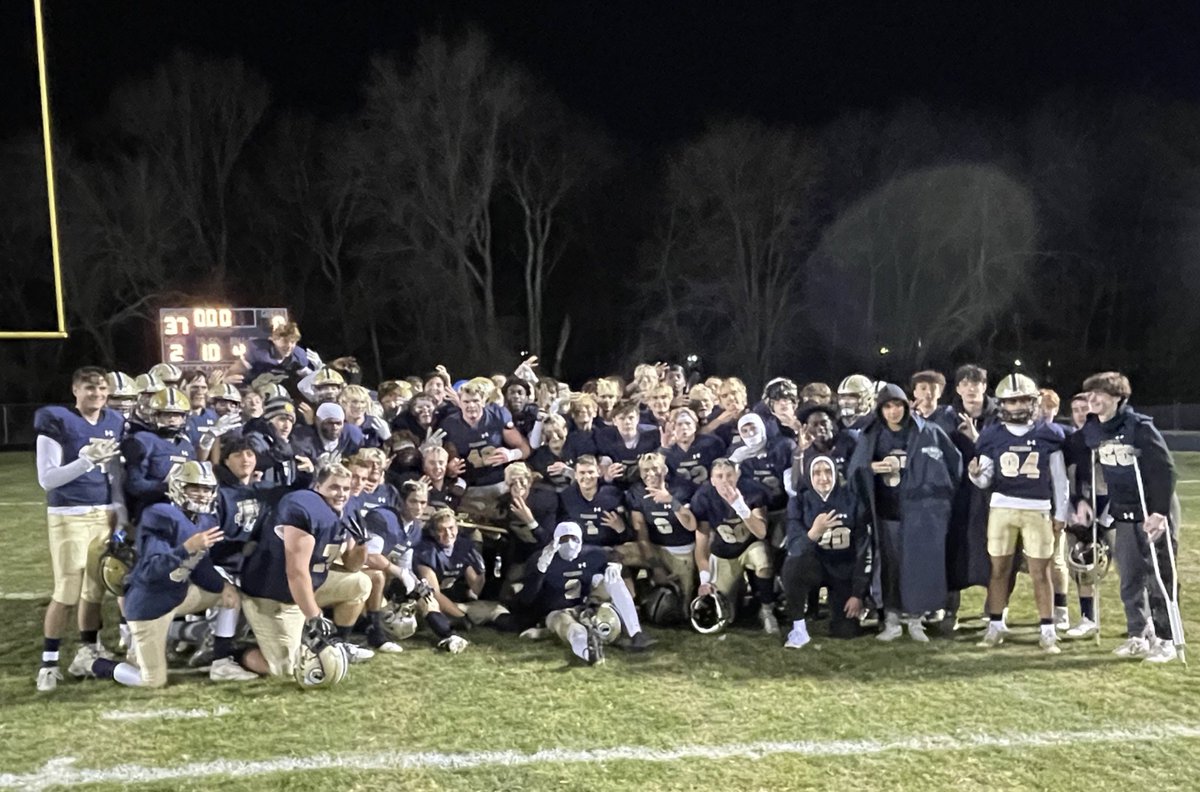 FoxboroWarrior's tweet photo. Final 🏈 score in Foxboro… 37-0 over Newburyport. Next game day/time/location are TBD, but we know we’re playing #3 Shawsheen Tech. Congrats to our players and coaches on another solid win! (#NoBanner) https://t.co/qaDWwFqgtD