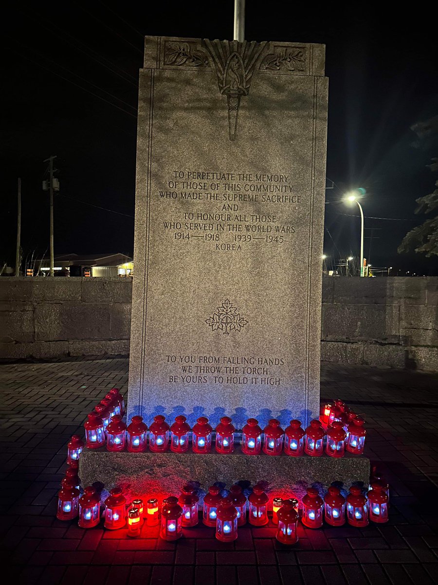 Candle Light service Legion Branch 105 in Cardinal.  #WeWillRememberThem