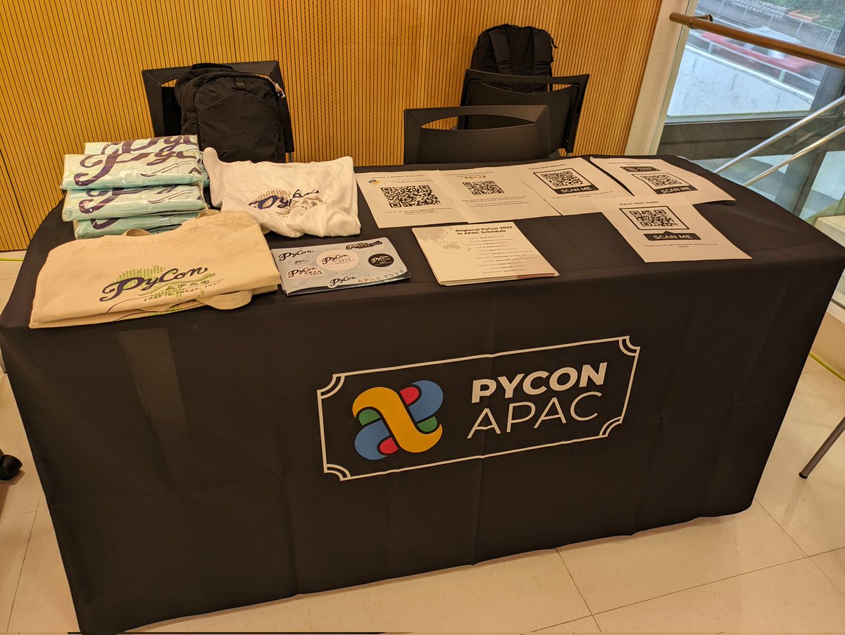 The PyCon APAC booth is now open.  Please come to join us!! #pyconapac