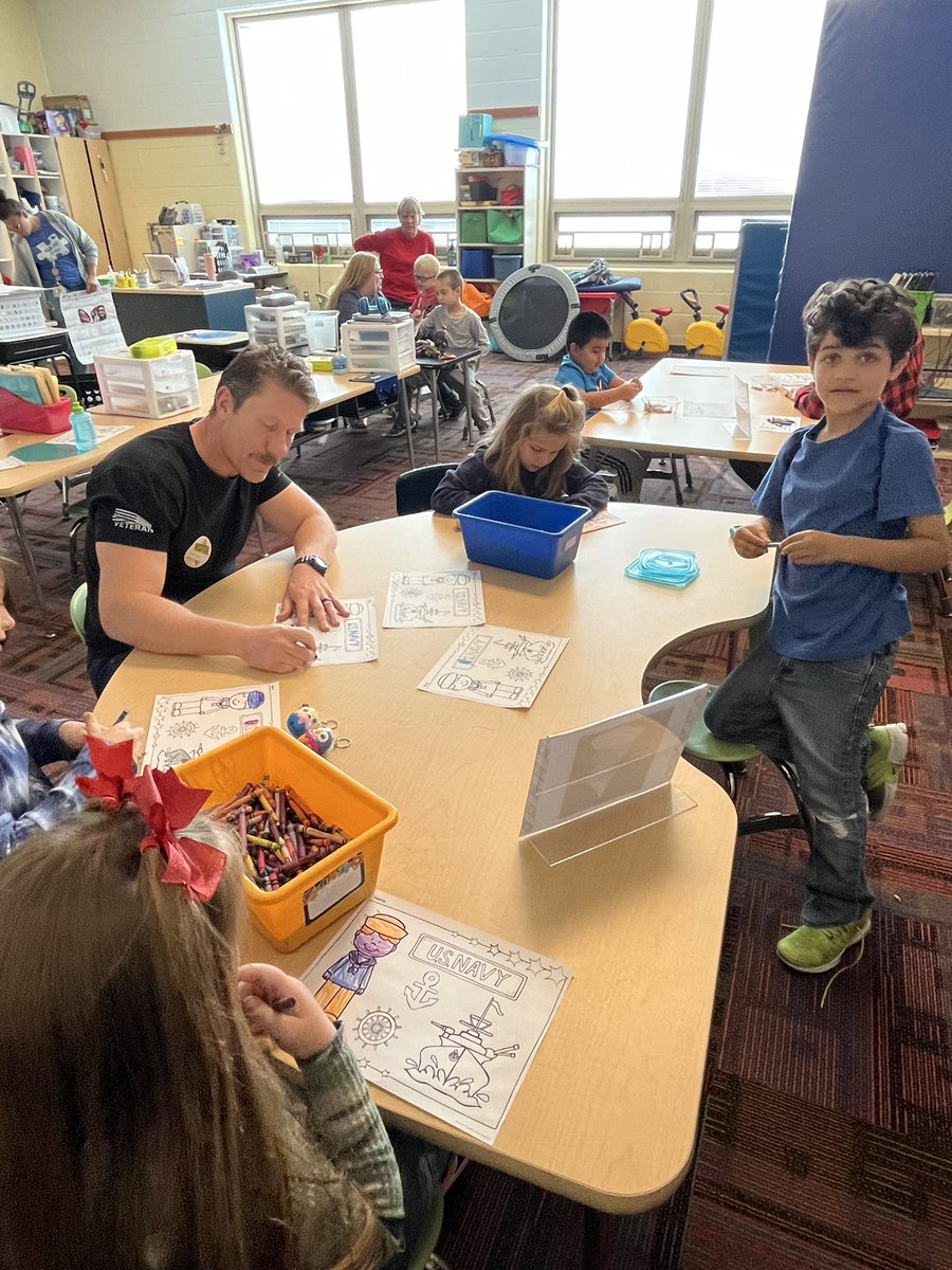 Coloring with Veterans!
Mr. Urban (U.S Navy) and Nathan Urban (U.S Air Force) visited our class today.
#BigBlueOnTheMove #ShineYourLight #HighlandPride #BeHighland #RadiatePositivity #AdaptAndFlourish #VeteransDay #USNavy #USAirForce #USN #USAF