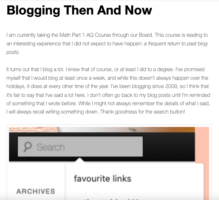 avivaloca's tweet image. A recent blog post had "math" in the title, but as @dougpete noted, it didn't talk much about math. This one does ... and blogging. What are some of your blogging experiences? adunsiger.com/2023/11/10/blo… #onted #mathchat #engagemath #oame