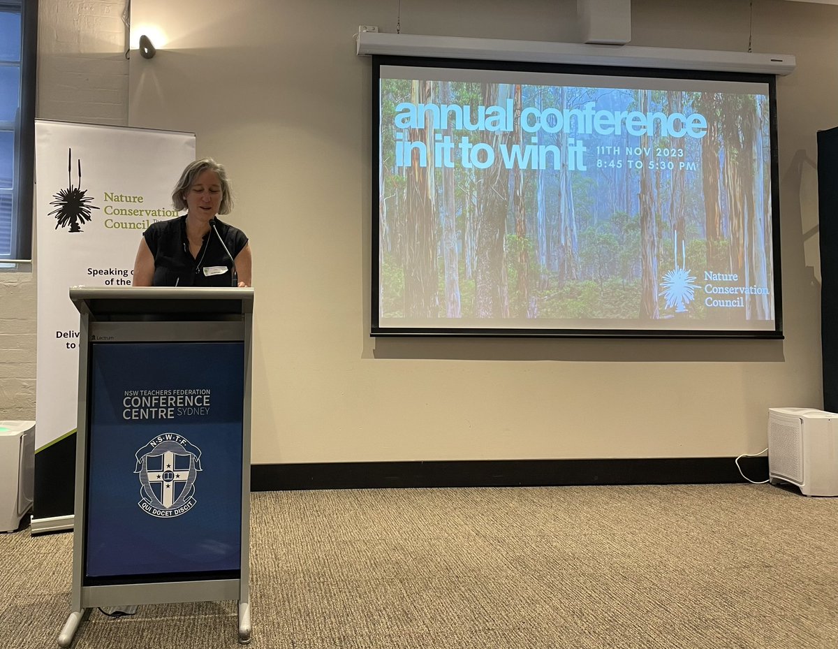 Fabulous to be here at the <a href="/naturensw/">Nature Conservation Council of NSW</a> AGM and Conference. Looking forward to a full day of engaging content and speakers. Congratulations to @JacquiMumford and  <a href="/CarolynLoton/">Carolyn Loton</a>