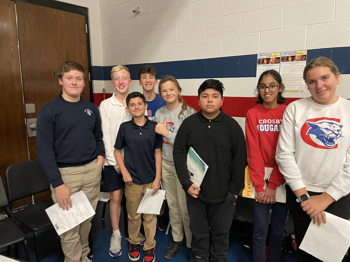 Congrats <a href="/CrosbyMiddle/">Crosby Middle School</a> pianists on a great Veteran’s day concert!