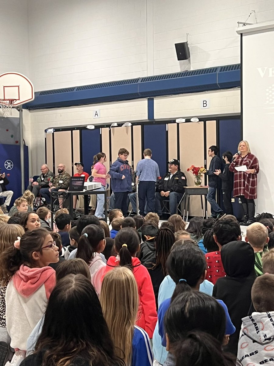 Keoghsclass102's tweet photo. Honoring Veterans of our students today!  What an amazing assembly today! https://t.co/CxHI3Able8