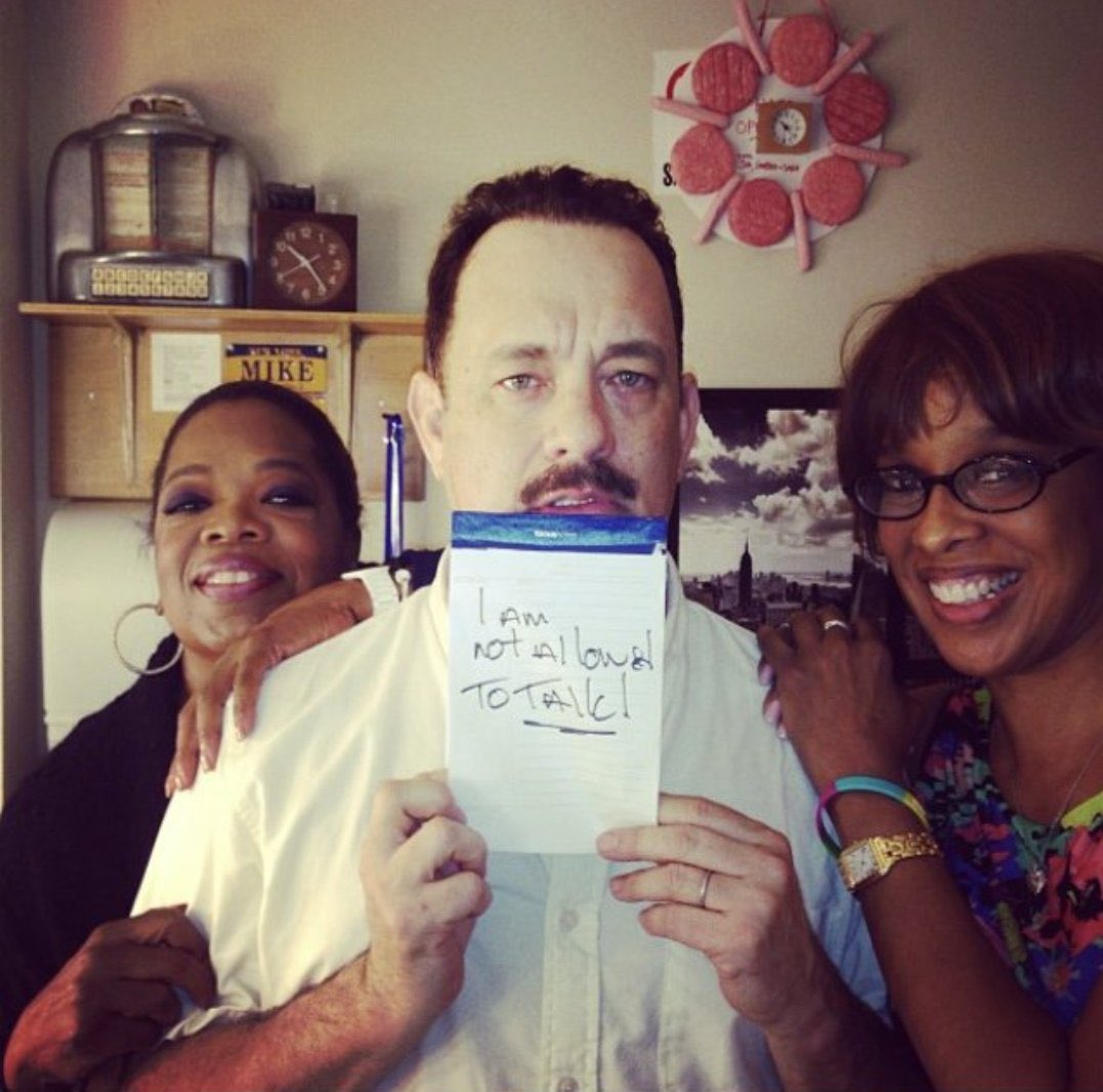 Just Tom Hanks being silly