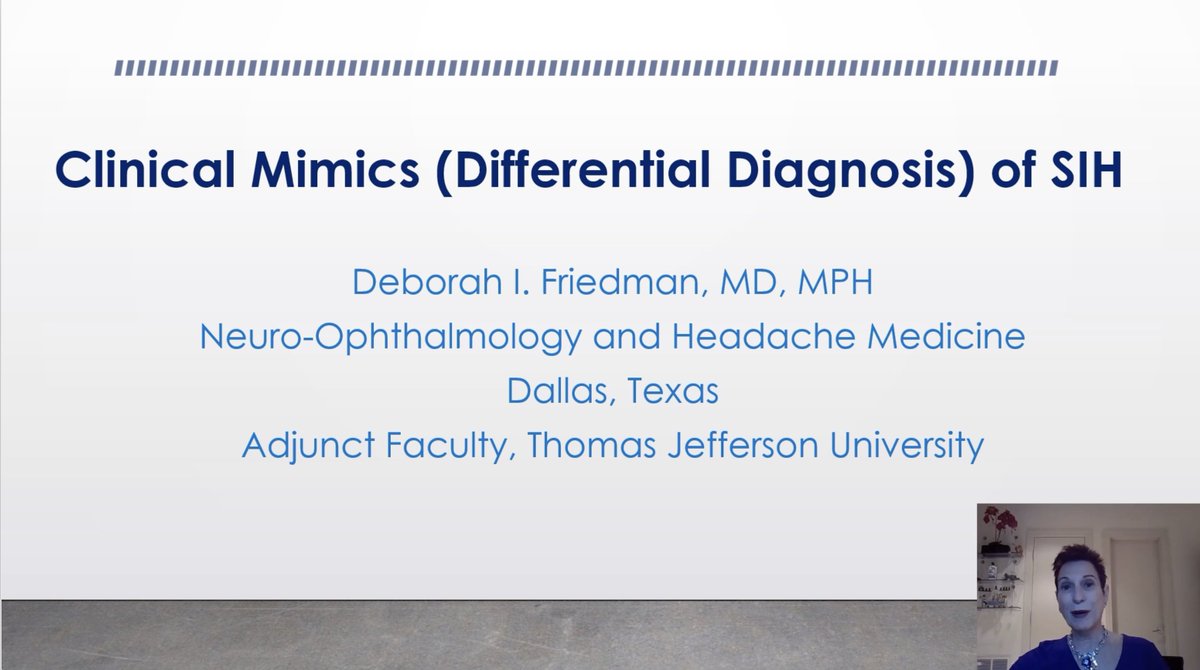 spinalCSFleak's tweet image. Now at the Bridging the Gap conference: Dr. Deborah Friedman on &quot;Clinical Mimics of SIH&quot;