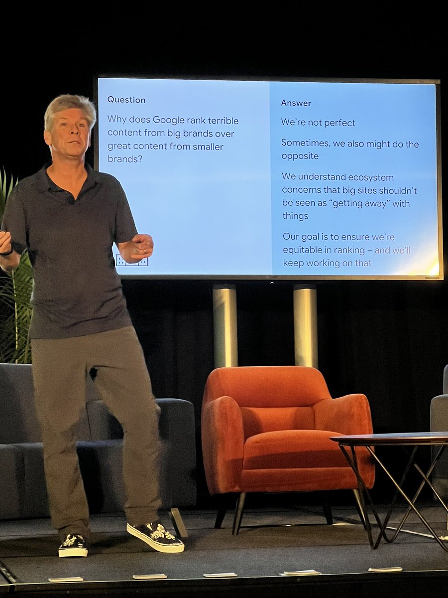 Some of my favorite Q&amp;A slides with <a href="/dannysullivan/">Danny Sullivan</a> at #BrightonSEO 🧠