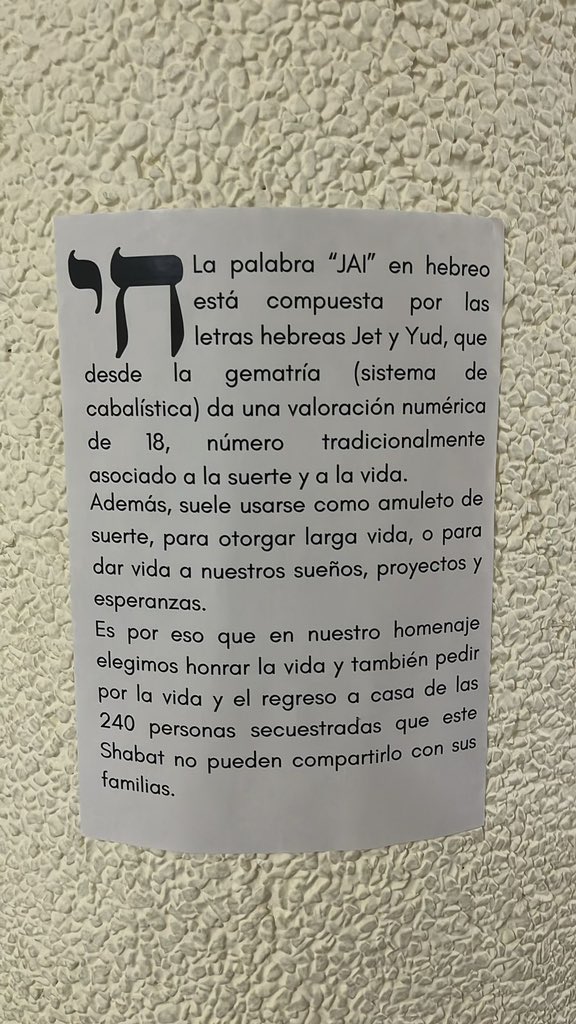 En San Juan, la mesa vacía, simbolizando la espera por el regreso de los secuestrados x Hamas. Recibe el shabat esta noche.