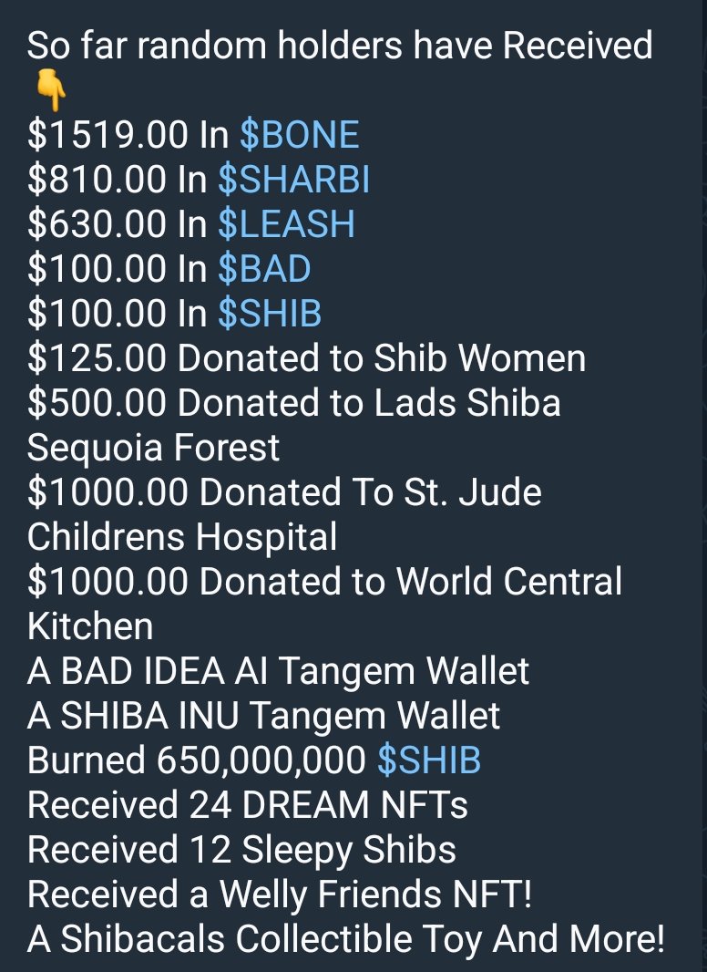 Don't sleep on <a href="/justdream/"></a> &amp; his project. Bro has been running all kinds of giveaways &amp; contests. Power players in the Telegram too. This is just the beginning. Come check it out!

t.me/ShibDreamNFT

#SHIBARMY 
#SHIBARIUM
#ShibDreamNFT