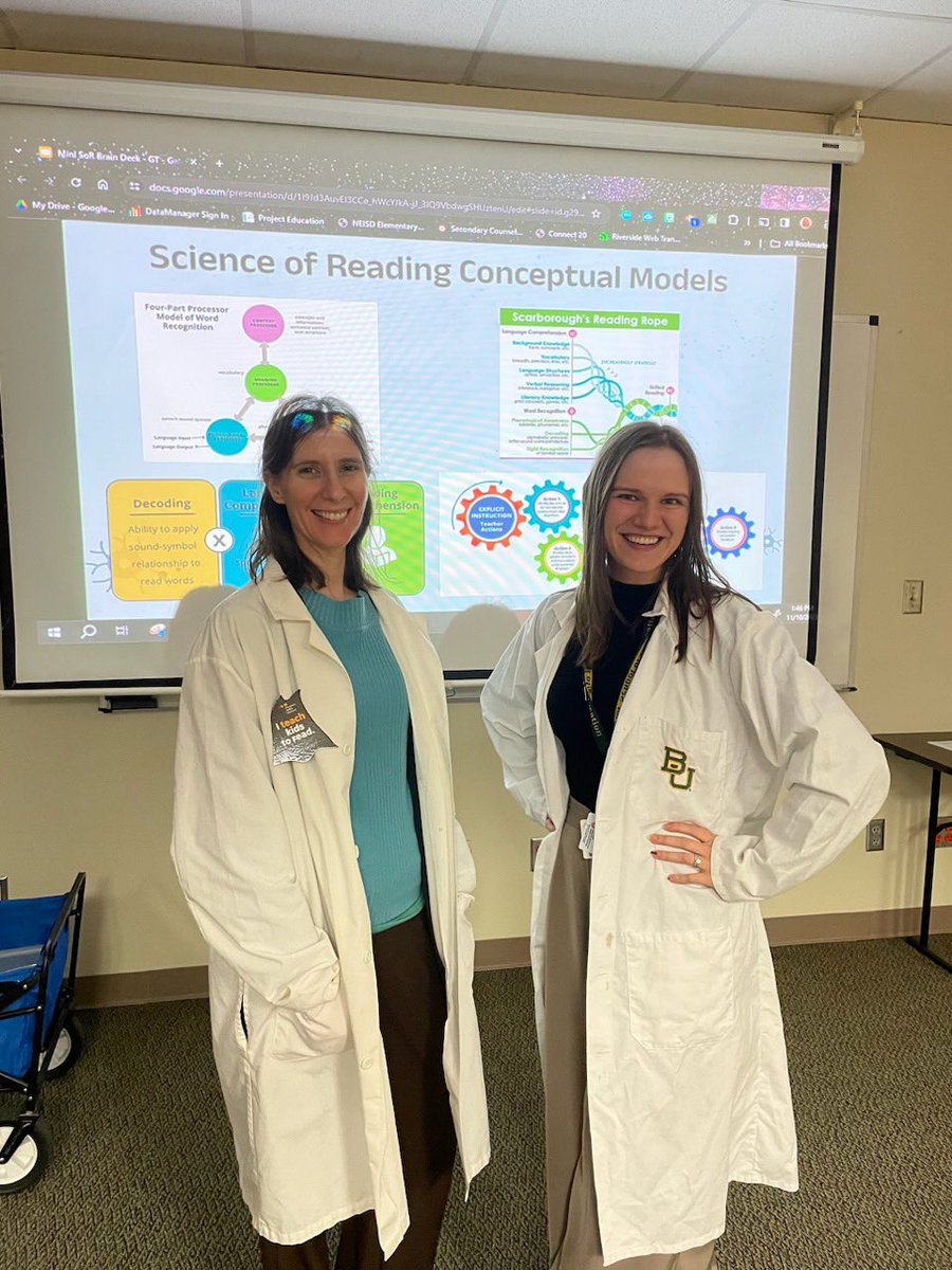 📖 Elementary #GT teachers had an amazing afternoon learning about the Reading Academy from our own NEISD Elementary ELAR Specialists! Thanks, Brigit and Emily, for helping us deepen our learning about the science of reading and the brain! 🧠