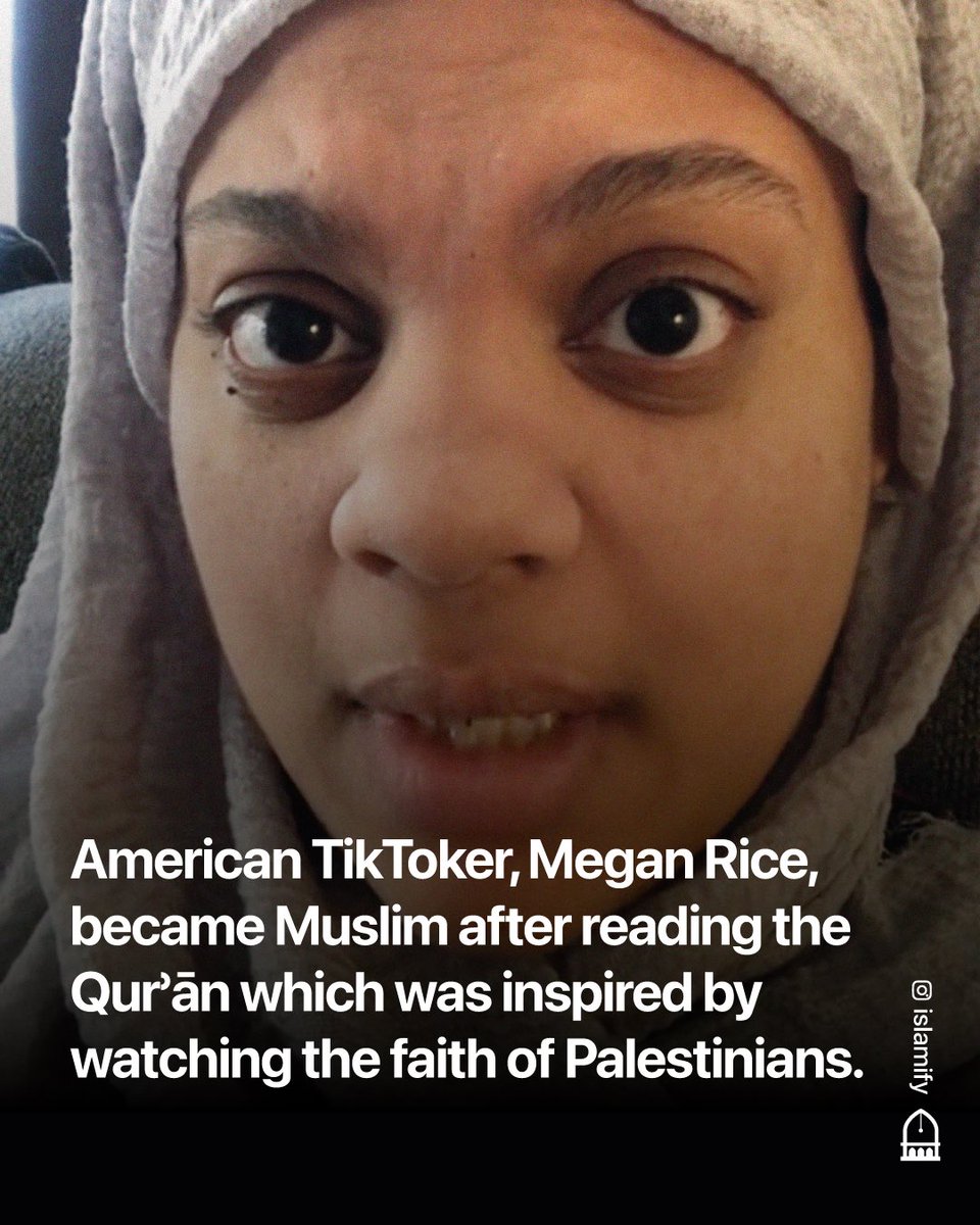 American TikToker, Megan Rice, reverted to Islam after she started reading the Qurʾān for her book club, which was inspired by the faith of Palestinians in Gaza, who have been facing genocide but holding onto their imaan.

"So today I made a video saying how impressed I was with