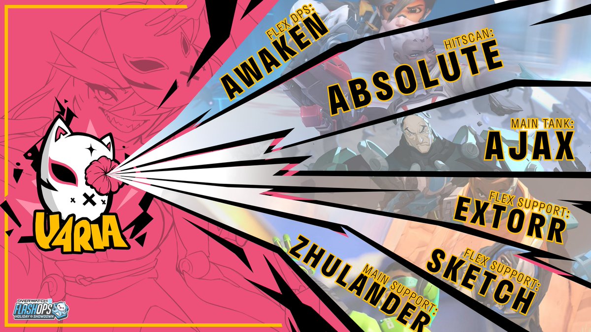 Today is a new beginning for the kitsune was calling for her to claim it.  

Introducing, U4ria Wisteria Overwatch Flash Ops Roster:

🛡️<a href="/ow_Ajax/">Ajax</a>
⚔️@Awaken_ow2
⚔️<a href="/AbsoIutee/">lane boy</a>
💉@ExTorr2 
💉<a href="/owsketch_real/">Sketch "Sketch" Overwatch</a>
💉@Zhulanderow
