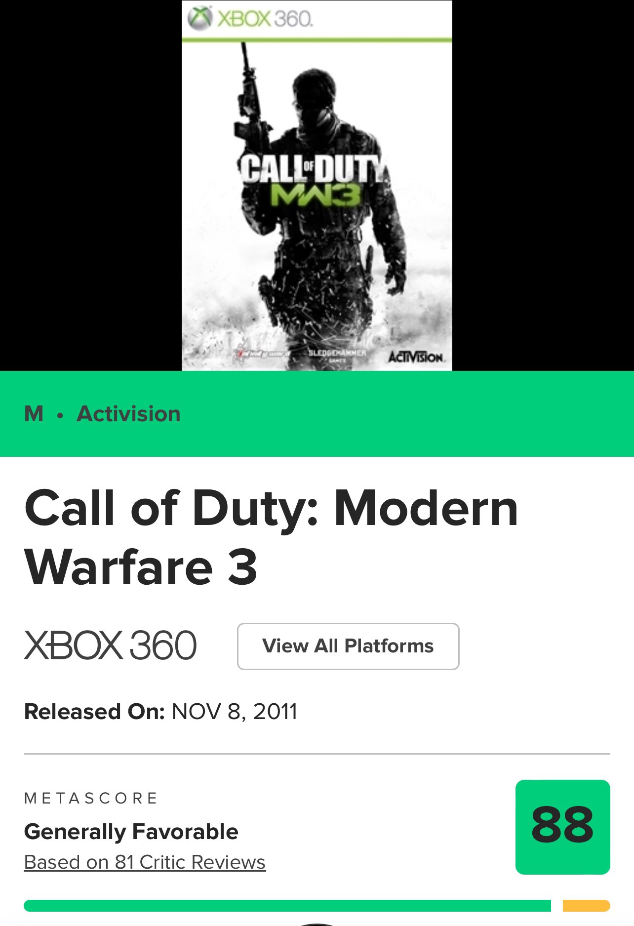 Metacritic - Call of Duty: Modern Warfare II (Metascore