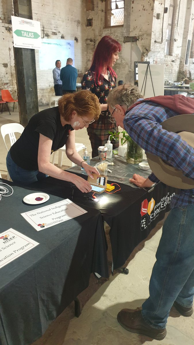 We're at the @LithgowSciHub Portland STEAMFEST, showing how we can get solar energy from raspberries. @mqnatsci #STEM