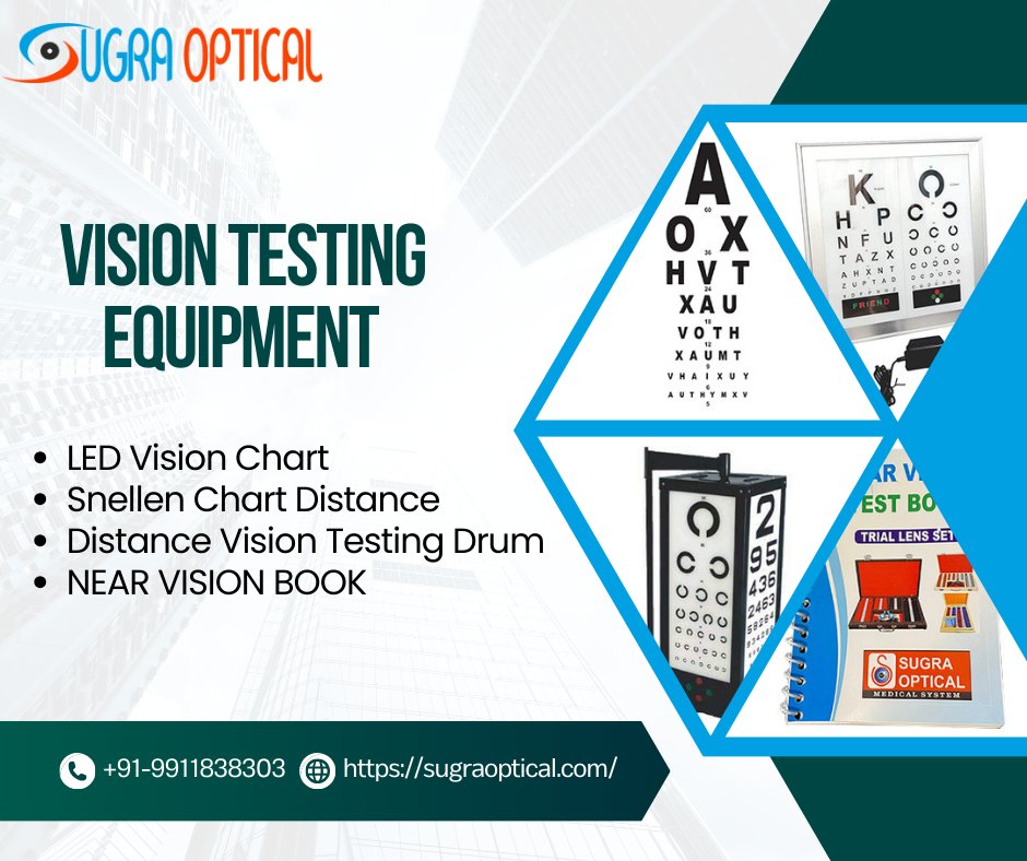 SugraOptical's tweet image. Revolutionize your vision with Sugra Optical! 🌟Avail exclusive offers on our state-of-the-art vision testing equipment. Precision meets affordability for your eye care needs.👁️✨
Web: sugraoptical.com
#SugraOptical #opticalinstrument #opticalinstruments #OpticalInstrument