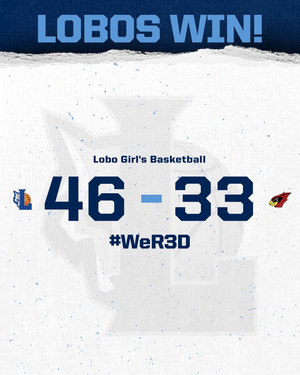 Lobos secure the W against the  Del Valle Cardinals! Way to work 🏀🐺 #WeR3D