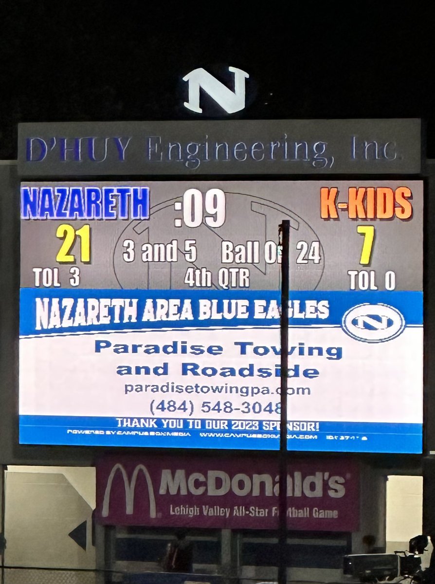 Nazareth WINS!!! Let’s go!! 🔵🦅🏈💪🏼💪🏼