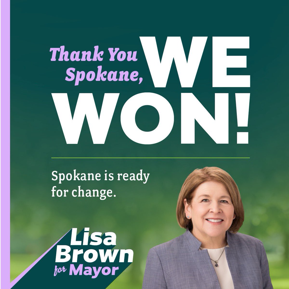 Thank you volunteers and voters! I’m ready to find common ground and get to work! #Spokane #Election2023