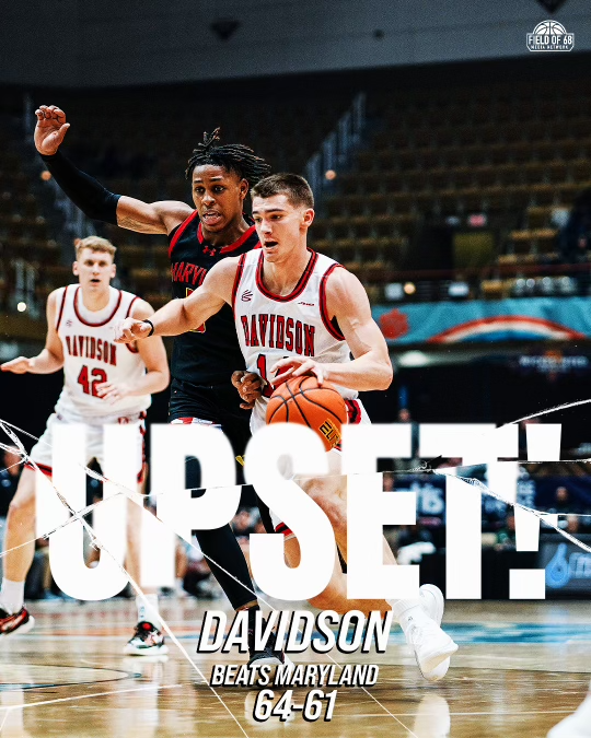 TheFieldOf68's tweet photo. 🔥THE TERPS GO DOWN!! 🔥

@DavidsonMBB wins a THRILLER! https://t.co/VdvB2Ip0Ri