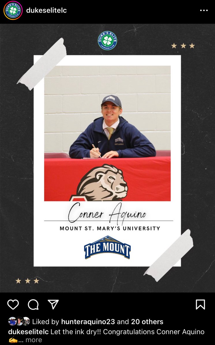 Conner Aquino (@conneraquino1) on Twitter photo Thank you <a href="/THEDUKESLC/">THE DUKES (PA.) LC</a> for the support over the years. Blessed to have been a part of that 2024 squad! <a href="/Mount_MLAX/">Mount St. Mary's Men's Lacrosse</a> Thank you <a href="/THEDUKESLC/">THE DUKES (PA.) LC</a> for the support over the years. Blessed to have been a part of that 2024 squad! <a href="/Mount_MLAX/">Mount St. Mary's Men's Lacrosse</a>
