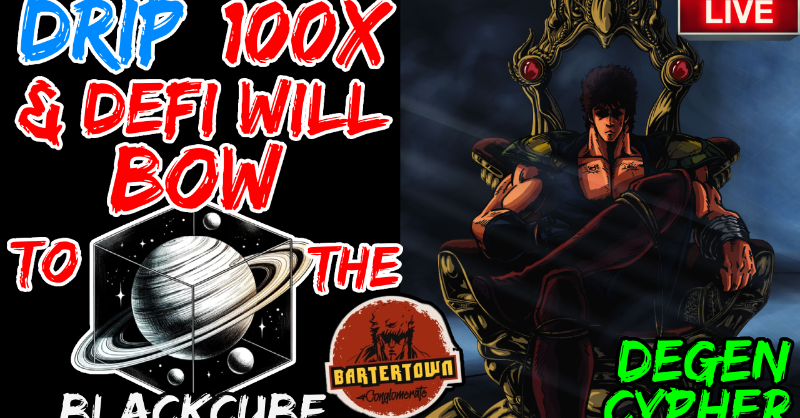 BartertownC's tweet photo. DRIP NETWORK 100X & DEFI WILL BOW TO THE BLACKCUBE FINANCE #DEGENCYPHER
@DRIPcommunity @F0r3x_Shark @blackcubefi
Watch here: https://t.co/srPwLftKkj