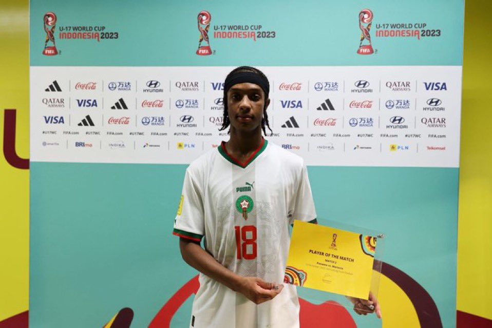 Sofiane_Hrizi's tweet photo. Mohamed Hamony 🇲🇦 élu joueur du match 👏 

#MARPAN #FIFAWCU17 #DimaMaghrib https://t.co/EW9xZvYBiL