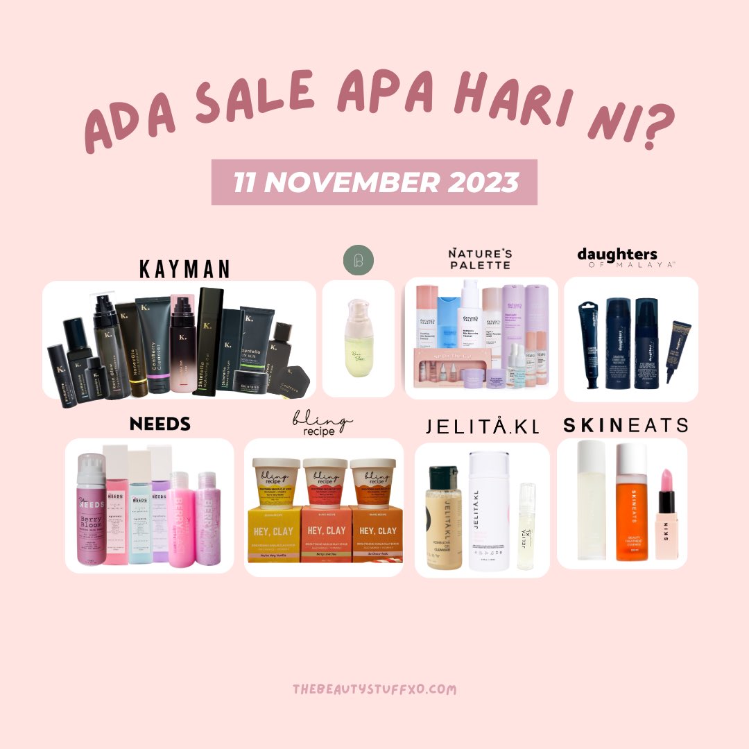 xobeautystuff's tweet photo. Happy weekend! Meriahnya 11/11 sale hari ni sebab Bling Recipe &amp; Needs ada sale jugak! 😍😍

Join live kita now kalau nak special murah 🫶🏻

Shopee: https://t.co/gKgYJDIn2X

Tiktok: https://t.co/smRF3Fc7DL https://t.co/2J7MmDHtZq