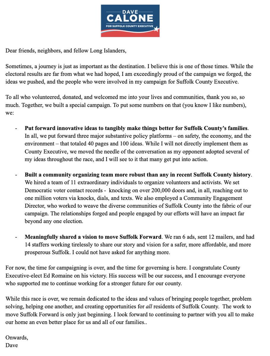 Dave Calone for Suffolk County Executive tweet media