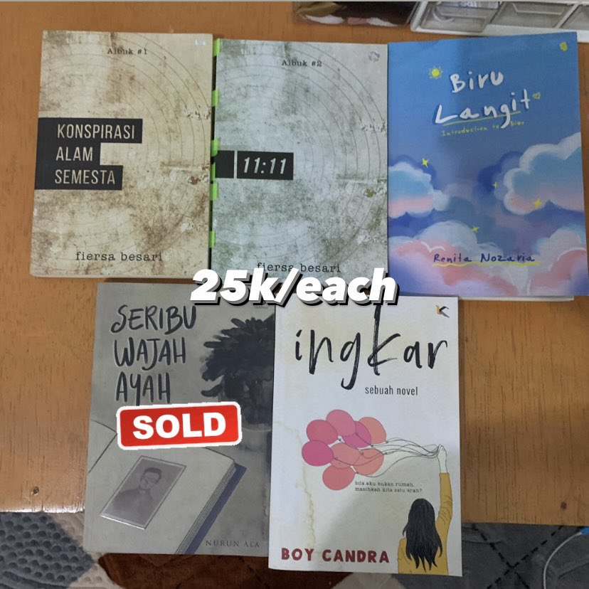 yupiplace_'s tweet photo. wts // want to sell
help rt #Help_RT
🌷novel preloved🌷
• bisa oren gratong event
• negotiable
• condi dan detail dm
• exc adm oren
📍Bogor
t. jual beli buku novel second preluv pre❤️ baru bekas au wattpad wp https://t.co/uJ8iHxzCPL