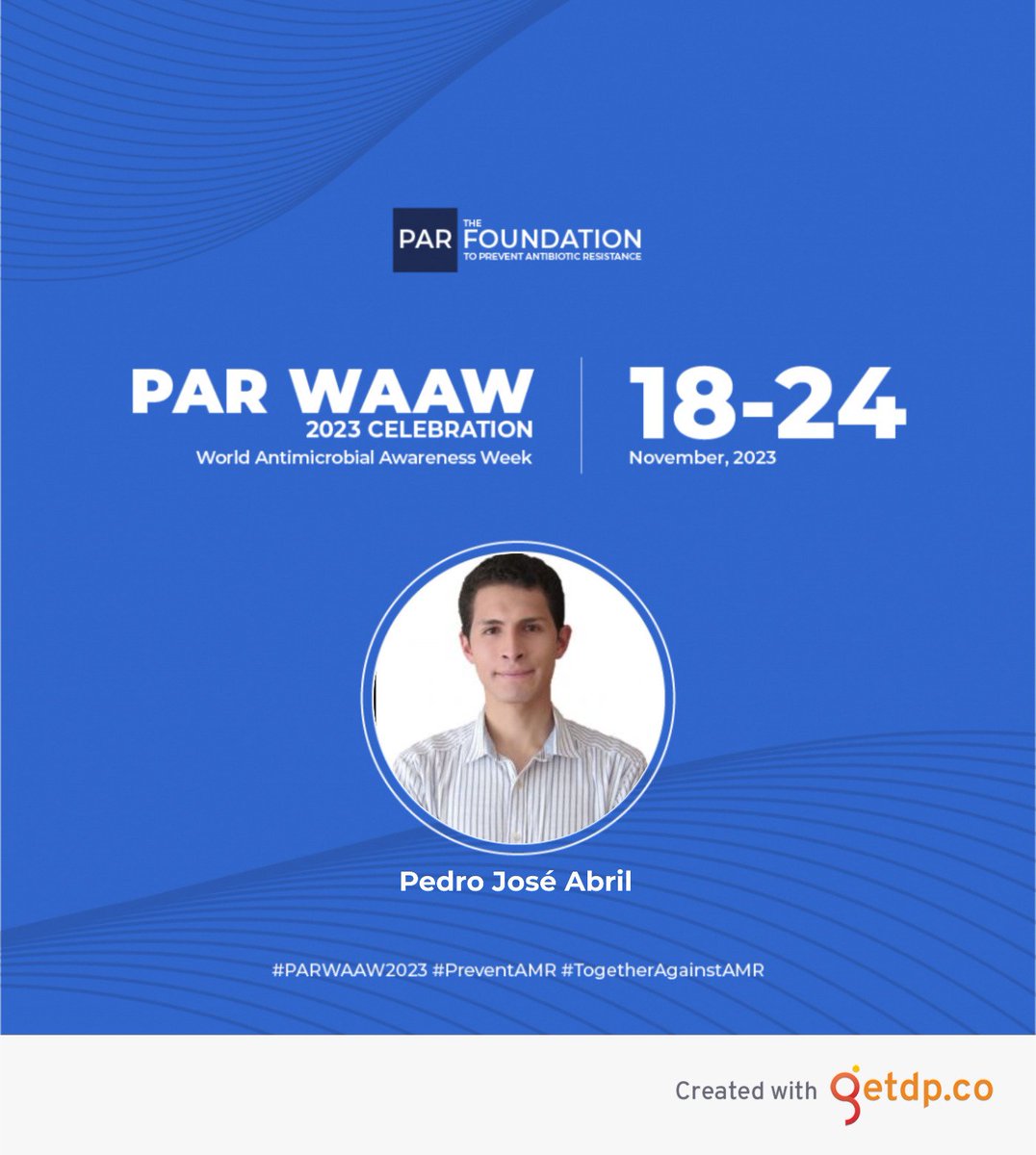 ¡Emocionado de formar parte de esta iniciativa para combatir la resistencia a los antimicrobianos en nuestra comunidad! 
<a href="/ResResistance/">The Foundation to Prevent Antibiotic Resistance</a> 
#PARWAAW2023
#PreventAMR
#TogethetAgainstAMR