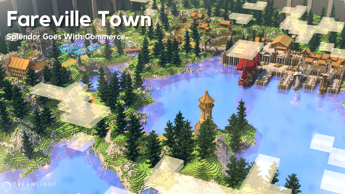 In the heart of the realm, lies Fareville, the Jewel of Global Commerce. ✨

Do you want us to make your dream become reality? Be sure to join our discord server discord.io/dlight

#minecraft #minecraft建築コミュ #Minecraftbuilds