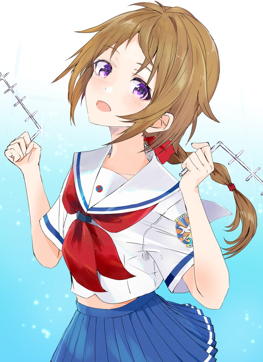 Skebにてハイスクール・フリートの八木 鶫ちゃんを描きました。 #はいふり