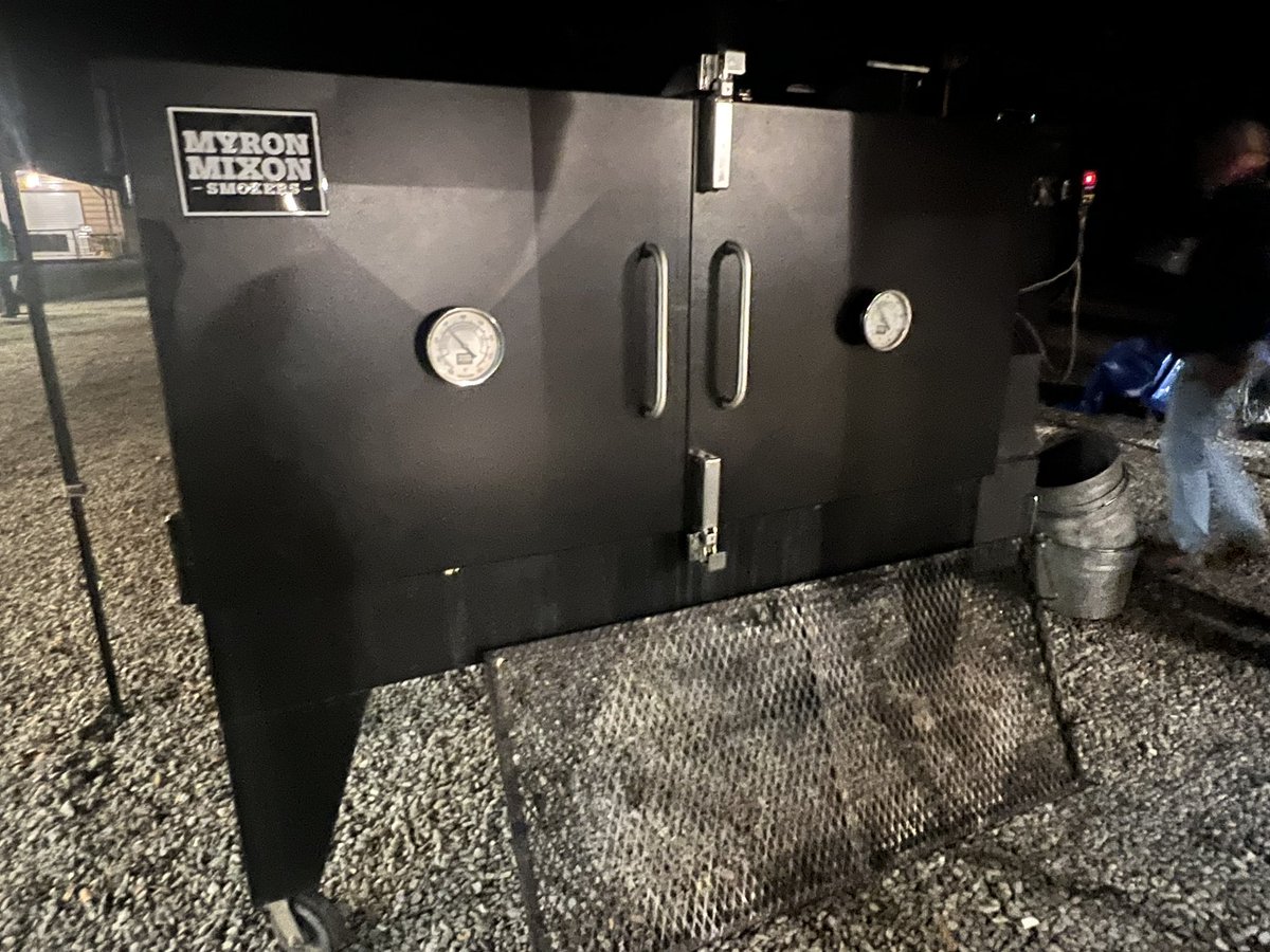 BuffaloFreddy's tweet photo. We are repping #GrillsMafia at the king of bbq @Lord_of_Q Myron Mixon’s BBQ course this weekend. 

Lord, give me the strength to not buy any more #NewToys 🤣

#BBQ #LordOfQ https://t.co/rXXDJTvnrQ